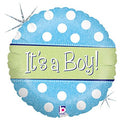It's a Boy Holographic Balloon
