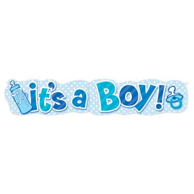 It's a Boy Party Favor Decoration Banner