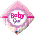 It's a Girl Balloon Stripes and Dots