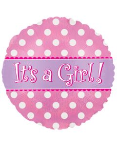 It's a Girl Balloon Holographic