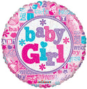 It's a Girl Holographic Balloon