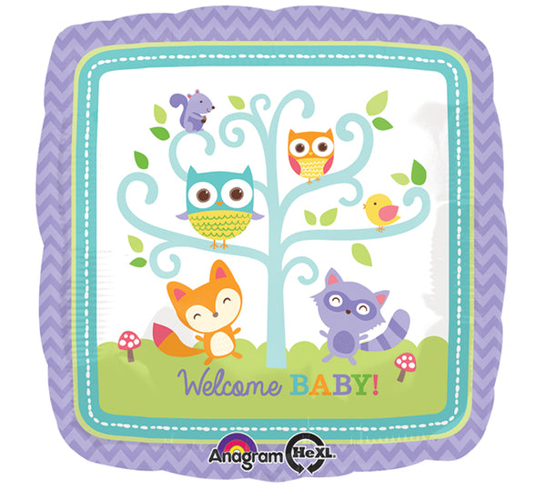 Gender Reveal Baby Shower Mylar Balloon Welcome Baby