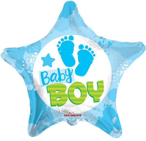 It's a Boy Balloon Star Shape Footprints