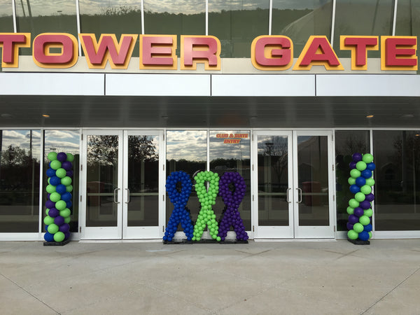 Custom balloon package for Midwest Transplant Network at Arrowhead Stadium