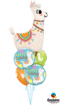 Deluxe Birthday Llama Balloon Bouquet Includes a 45