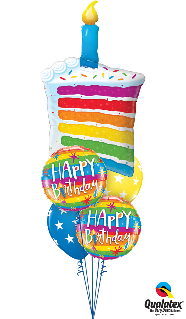 Deluxe Happy Birthday Balloon Bouquet Includes a 42