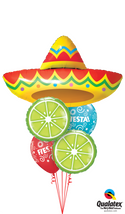 Deluxe Birthday Fiesta Balloon Bouquet Includes a 34