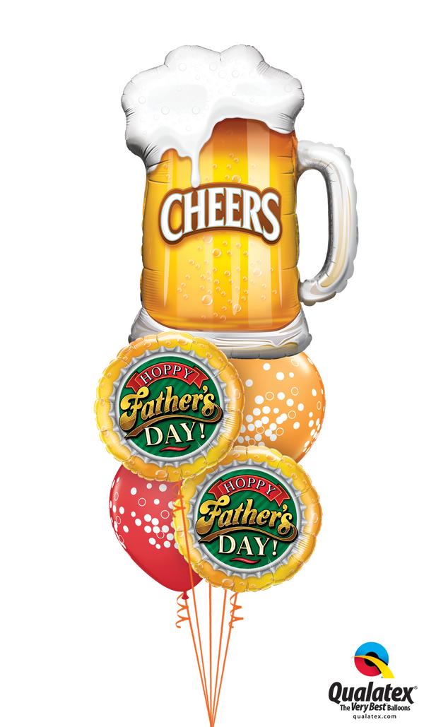 Hoppy Father's Day Deluxe Balloon Bouquet includes a 39