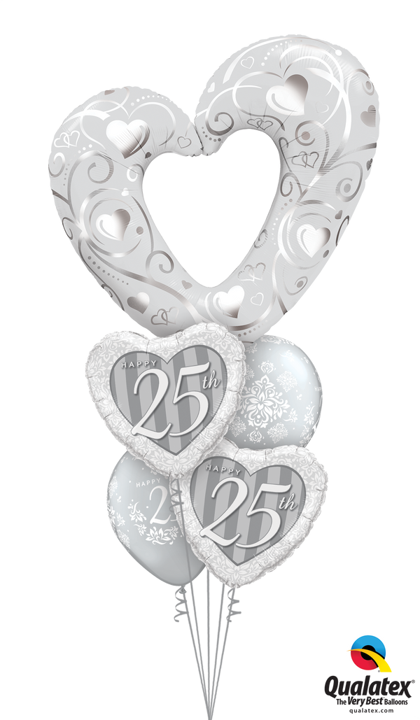 Happy Anniversary Giant Deluxe Balloon Bouquet includes a 42