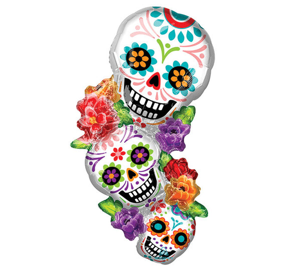 Día de los Muertos Sugar Skulls Stacked