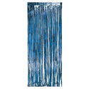 Fringe Door Curtain 3 ft x 8 ft Blue