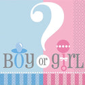 Gender Reveal Baby Shower Girl or Boy Napkins