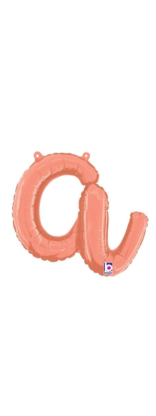 Rose Gold Script Letter a