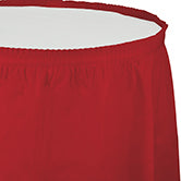 Table skirt red