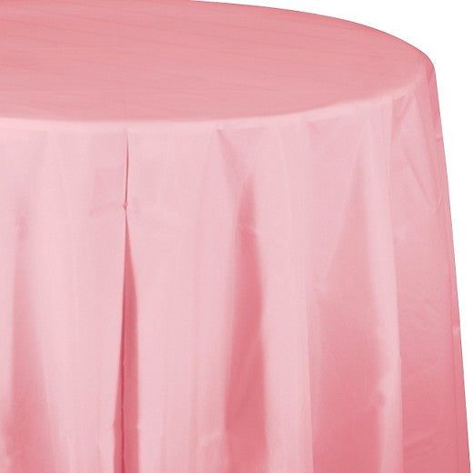 Table cover round pink