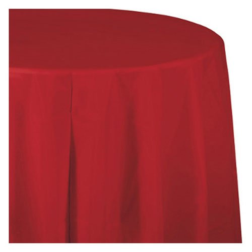 Table cover round red
