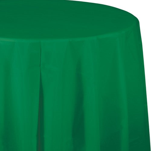 Table cover round emerald green