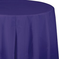 Table cover round purple