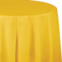 Table cover round yellow