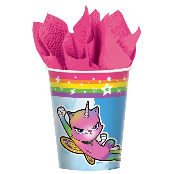 Rainbow Butterfly Unicorn Kitty Cups 9 oz Hot / Cold