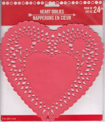 Valentine's Day Doilies Red Heart 8