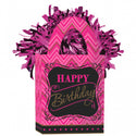 Balloon Giftbag Weight Happy Birthday Pink and Black